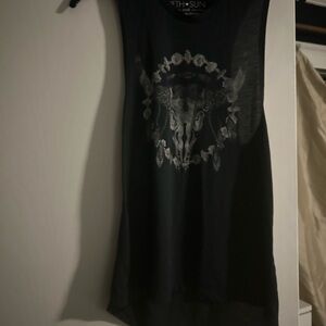 Black Graphic Tank Top